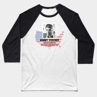 Bobby Fischer GM American Chess Baseball T-Shirt